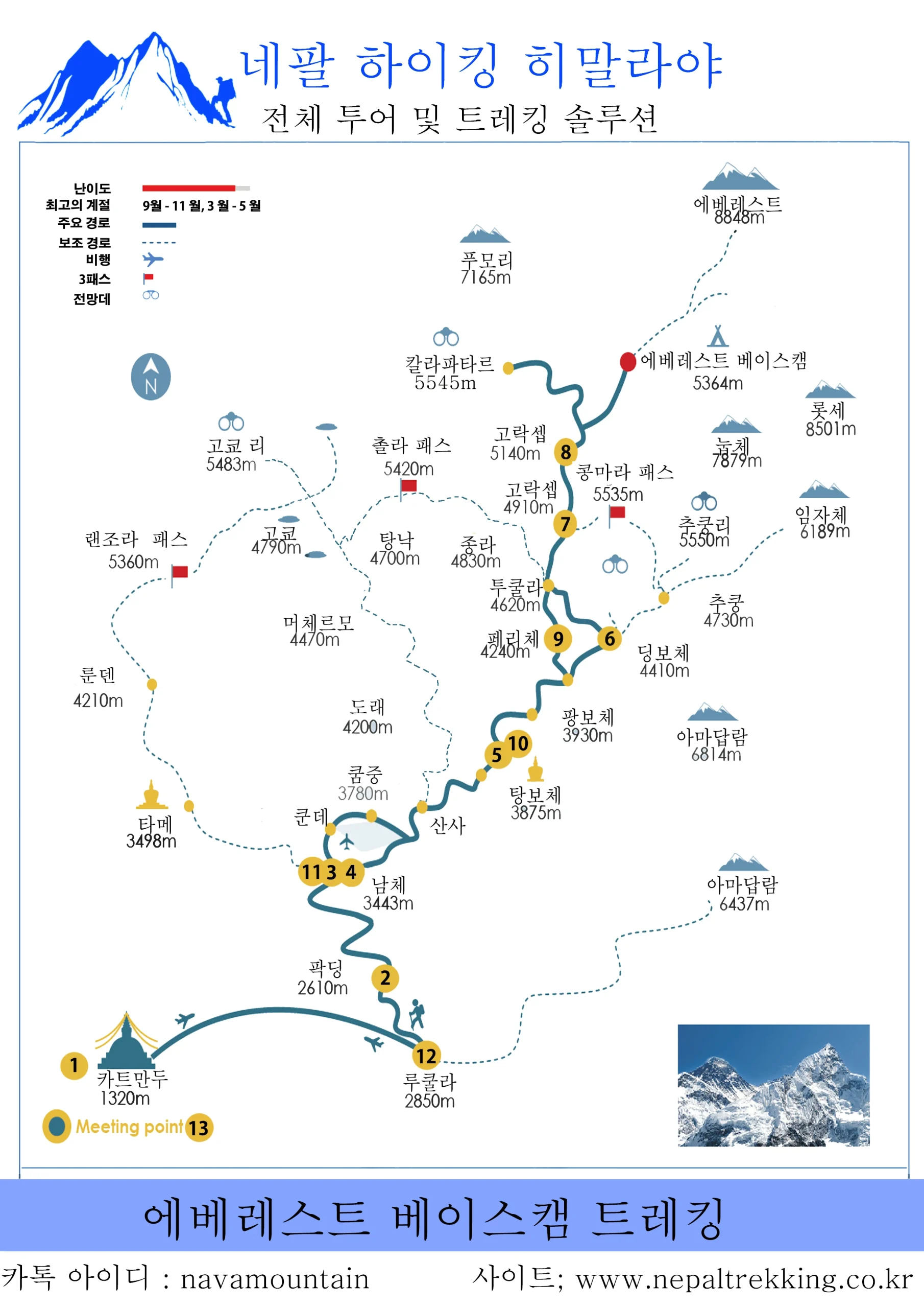에베레스트 베이스캠프 럭셔리 트레킹